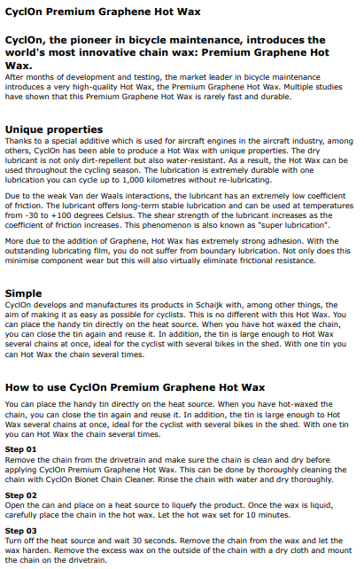 How to use Cyclon Premium Graphene Hot Wax
